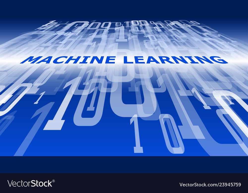 New technology machine learning computer system vector image New technology machine learning computer system