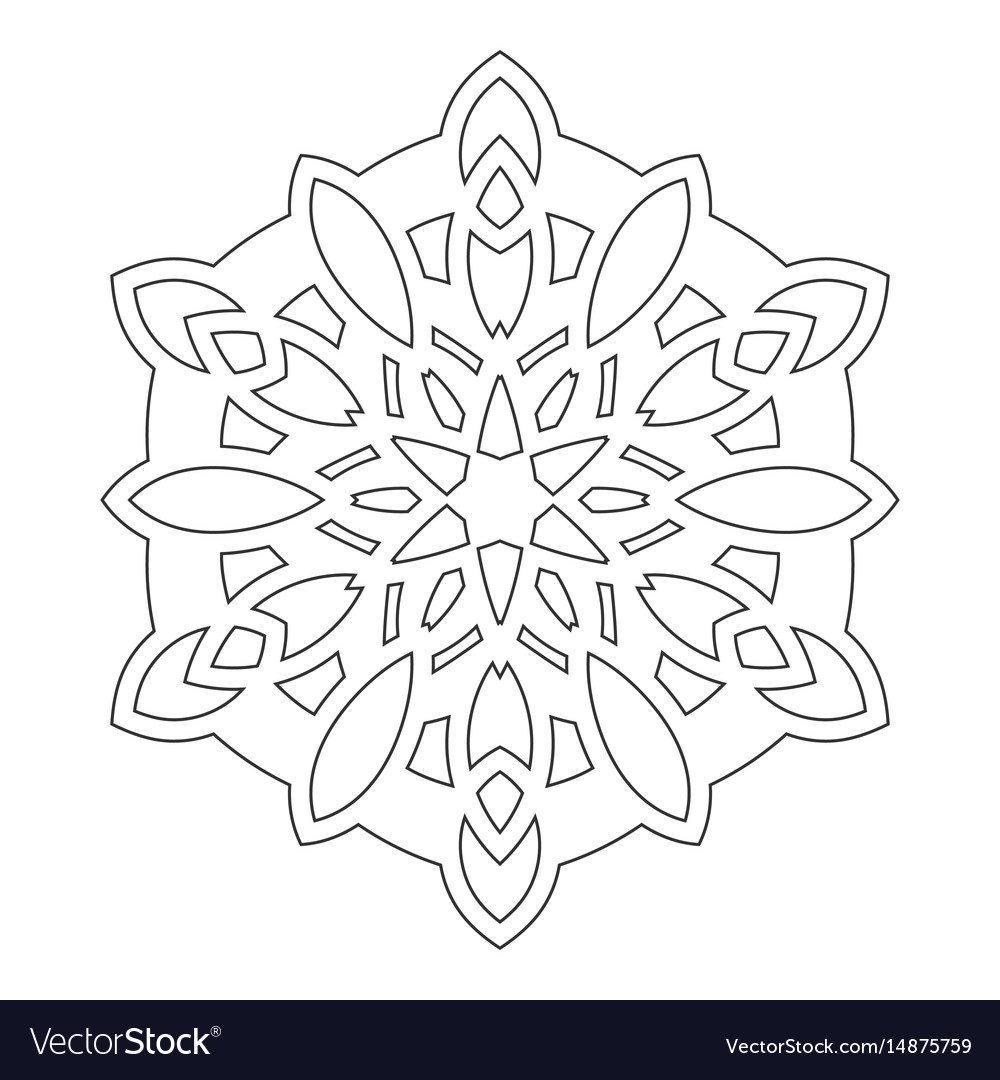 Ornate decorative snowflake on a white background