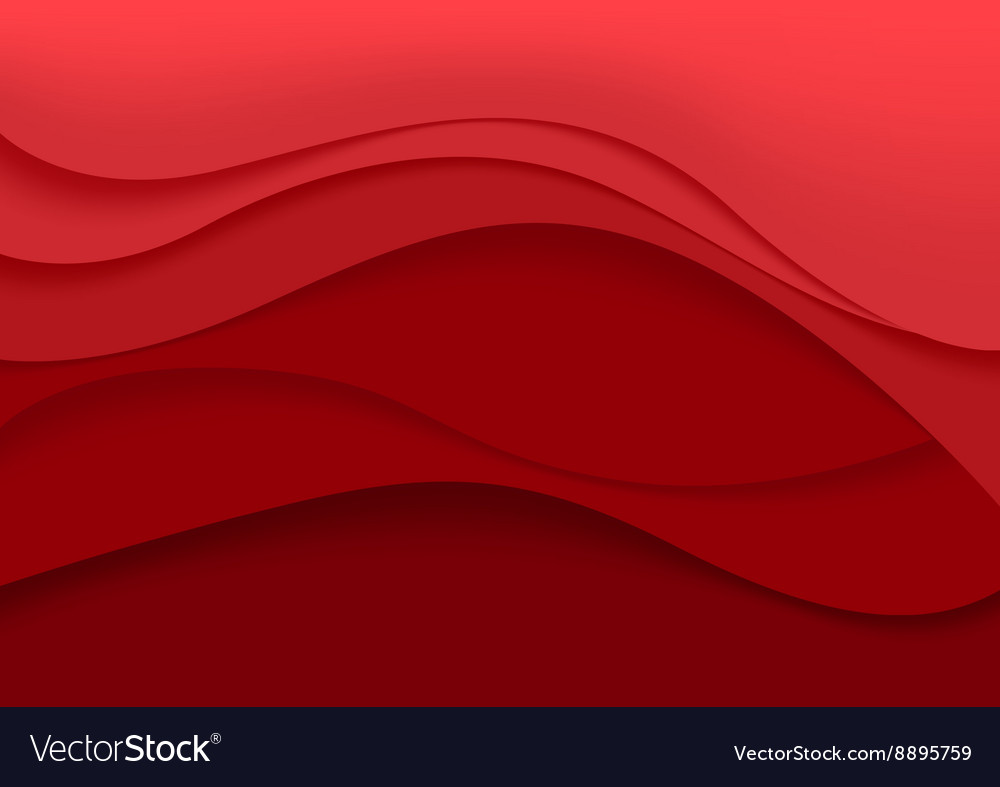 Red Abstract Curves Background