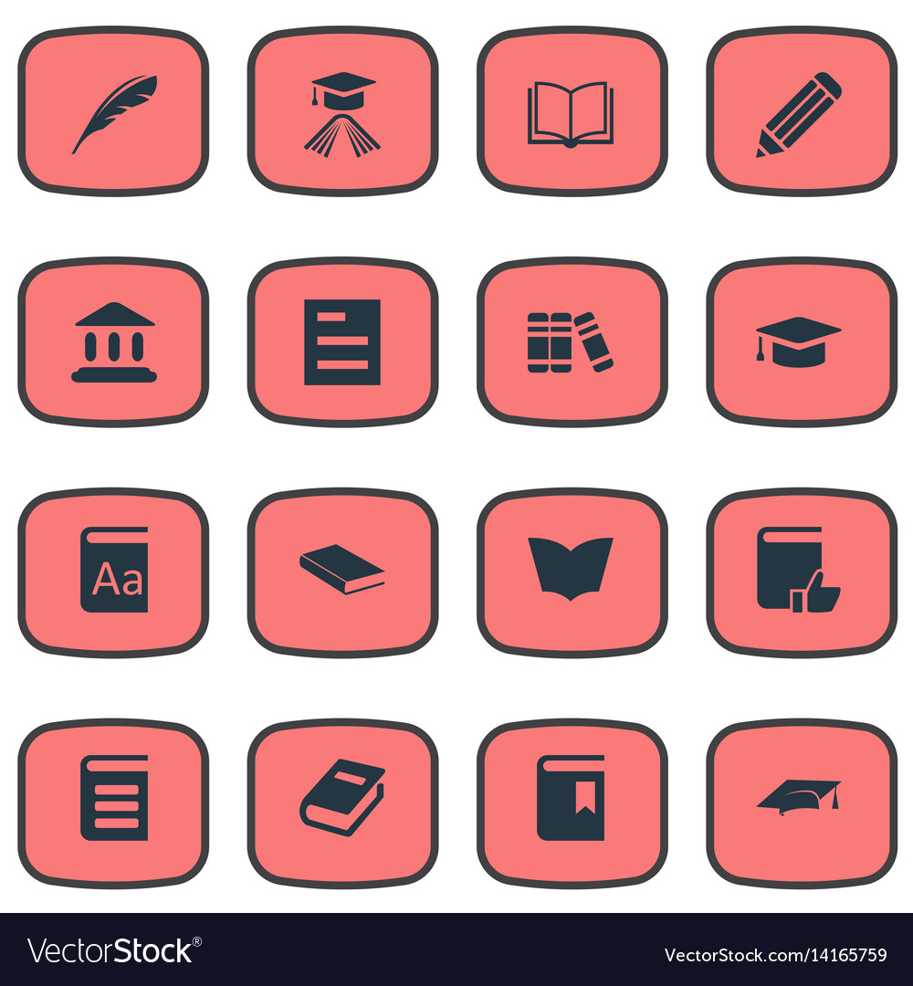 Set of simple reading icons