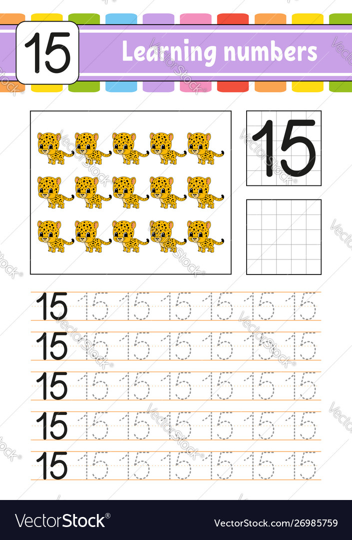 Trace and write handwriting practice learning vector image Trace and write handwriting practice learning