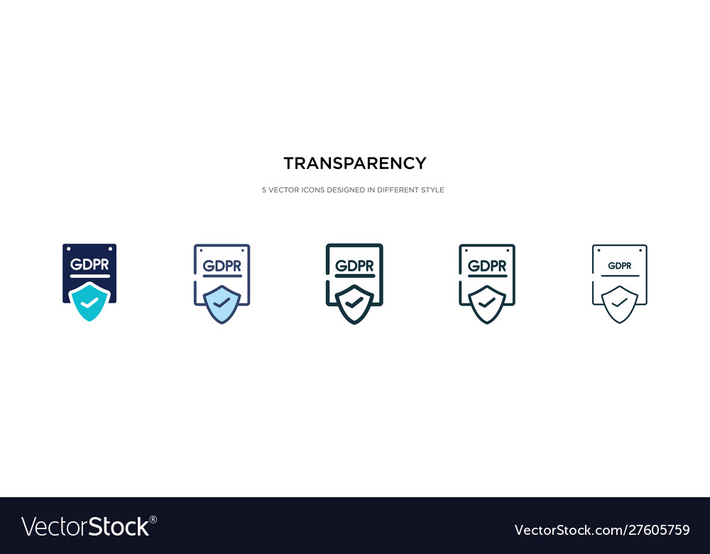 Transparency icon in different style two colored