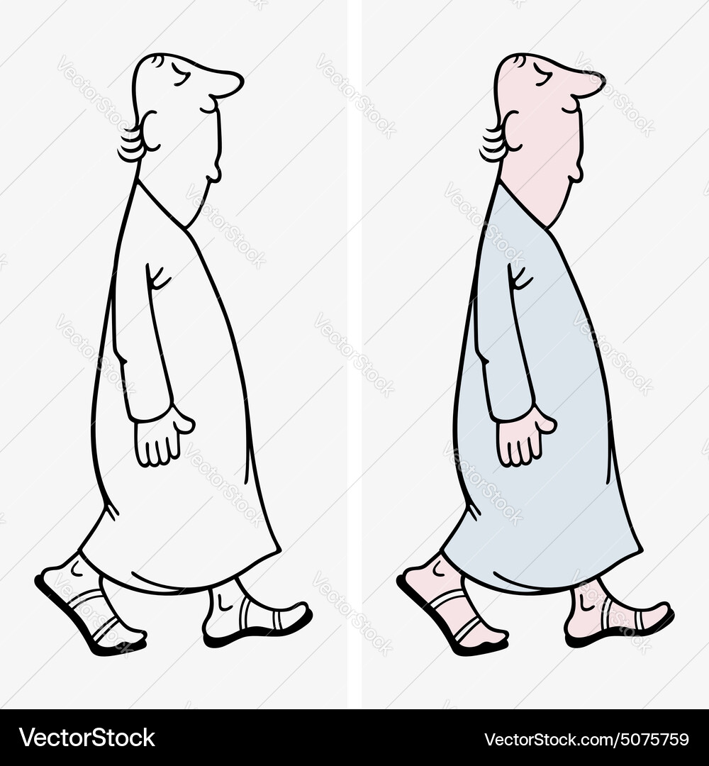 Walking man Royalty Free Vector Image - VectorStock