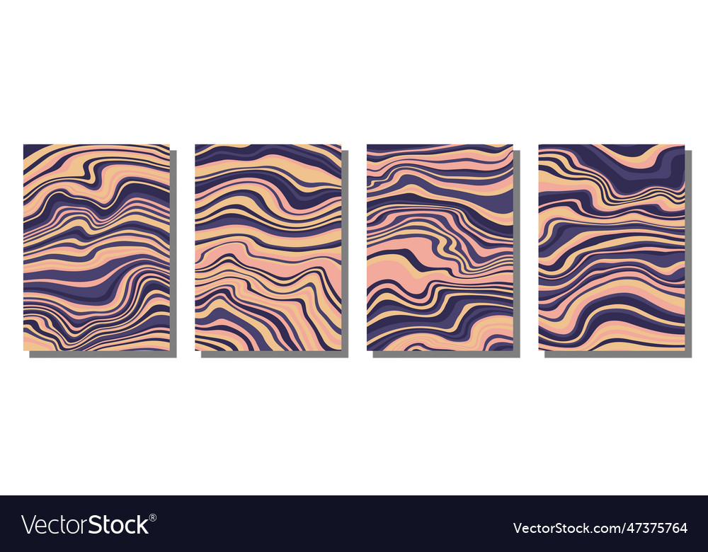 Abstract psychedelic groovy set background