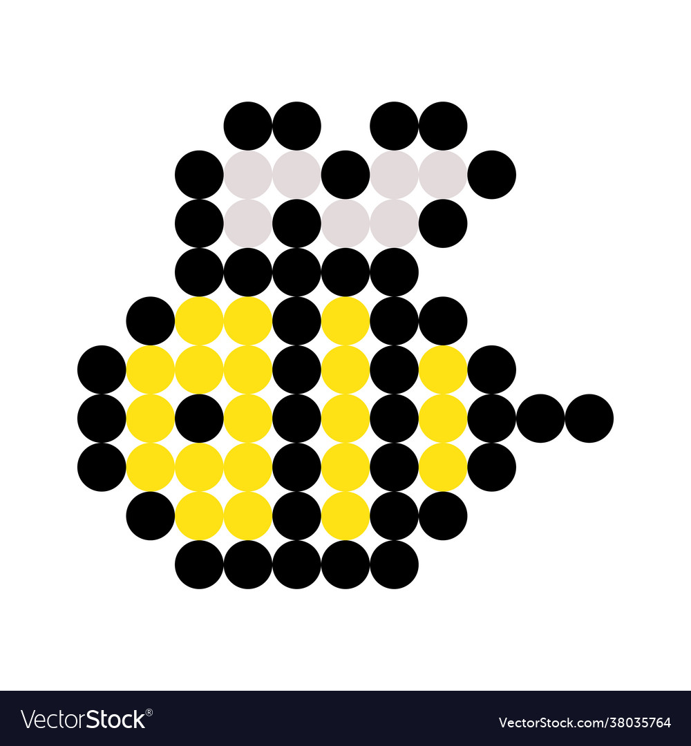 Bee pattern dots pixel image