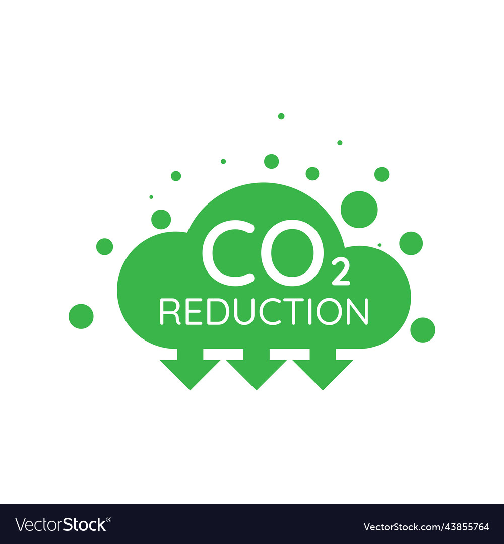 Co2 reduction cloud icon isolated image in flat Vector Image