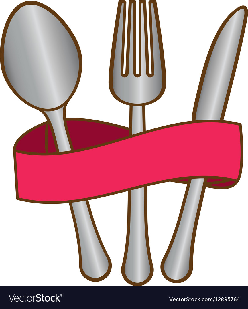 Cutlery with fucsia elastic icon image