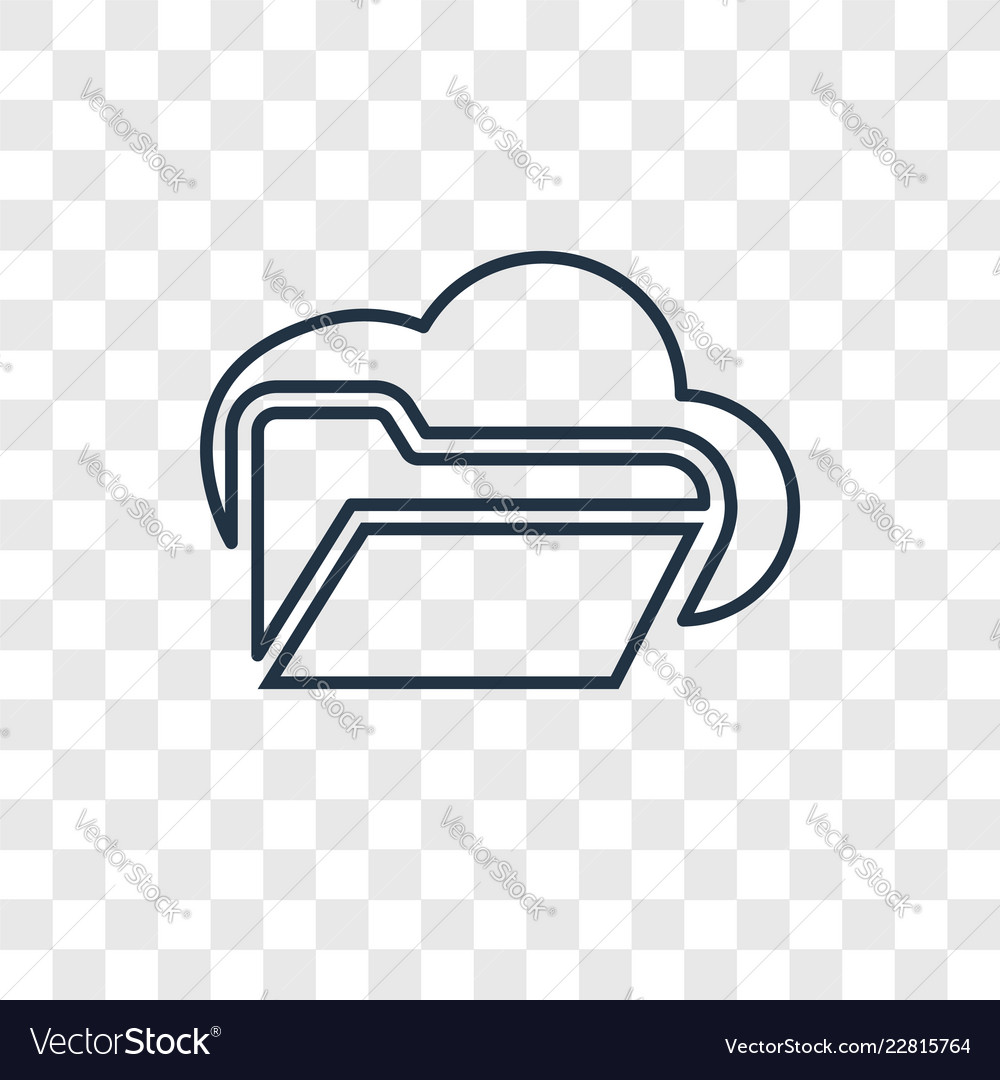 Folder concept linear icon isolated vector image Folder concept linear icon isolated
