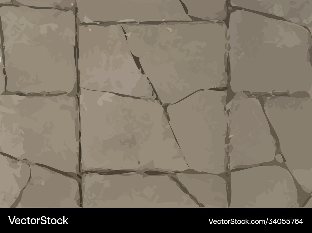 Grey old stone pavement texture background top Vector Image