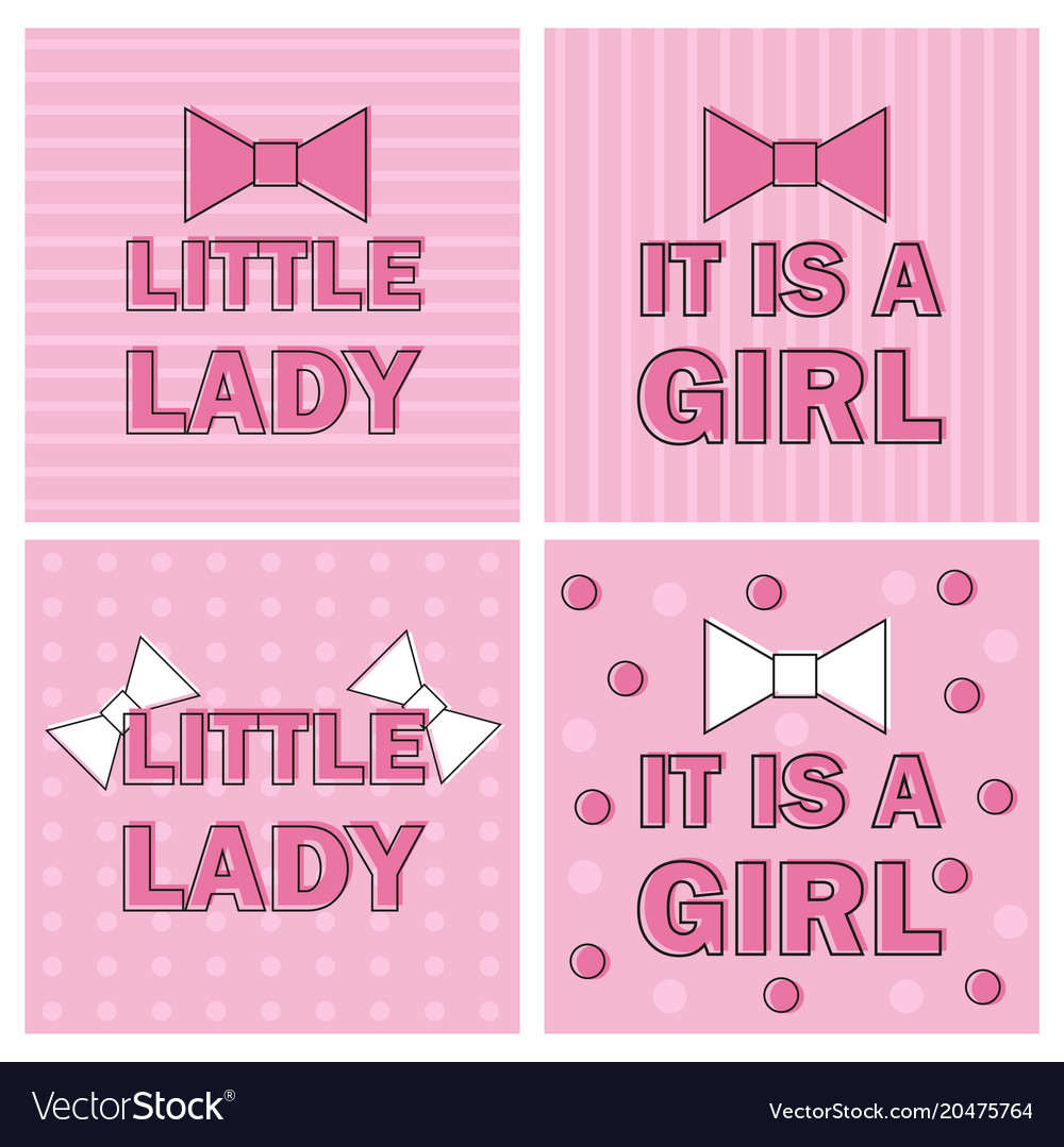 Pink Baby Duschkarte mit Schleife