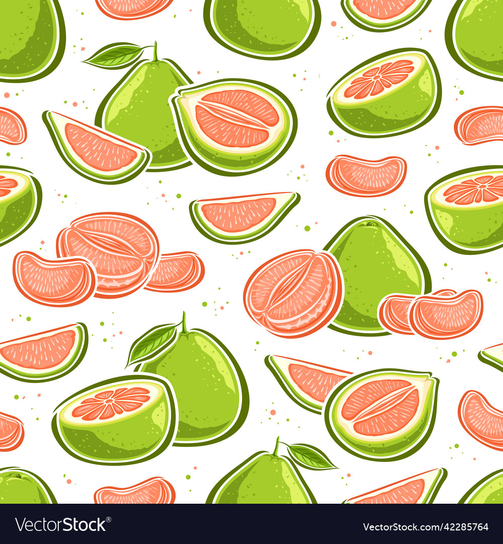 Pomelo seamless pattern Vector Image Pomelo seamless pattern