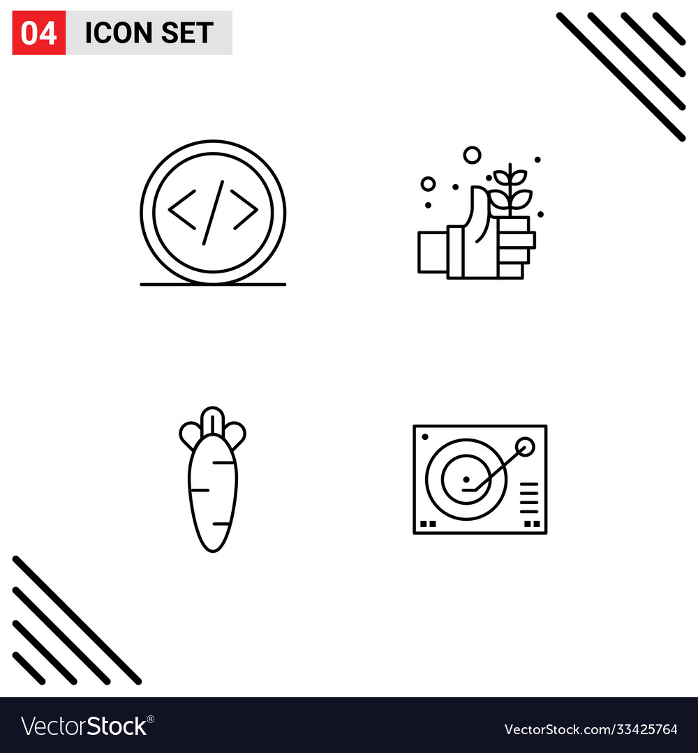 Set 4 filledline flat colors on grid for code