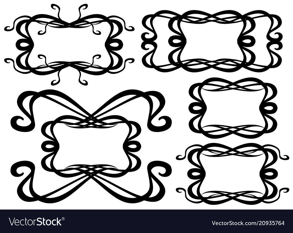 Set of seamless black patterns eps10 vector image Set of seamless black patterns eps10