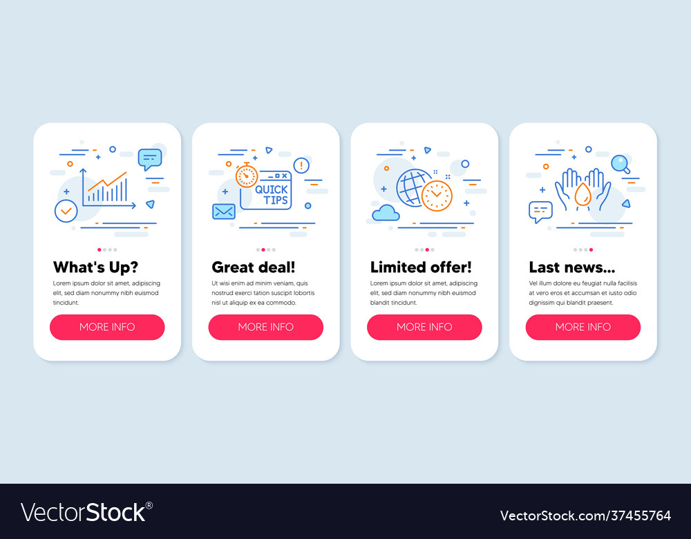 Set science icons such as time management