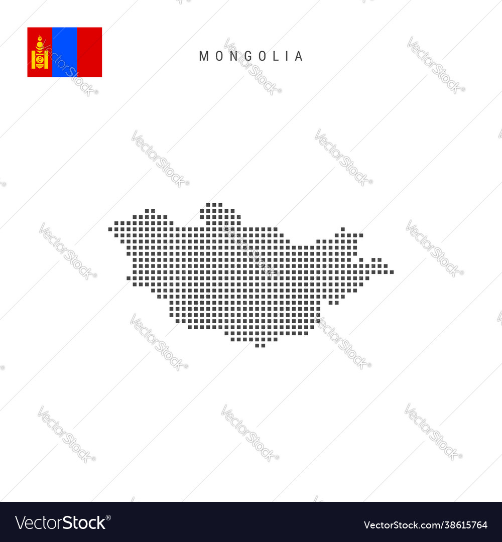 Square dots pattern map mongolia mongolian