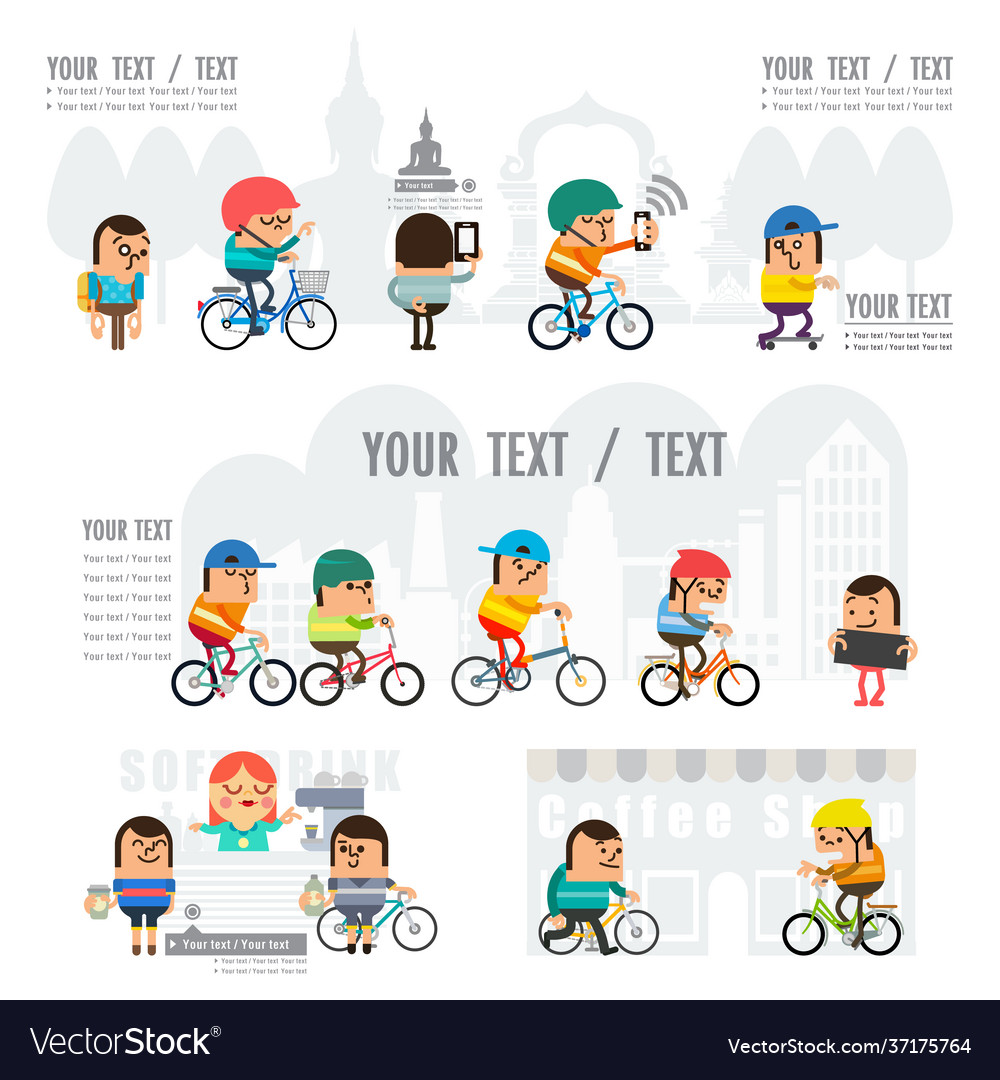 Travel around city with bicycle