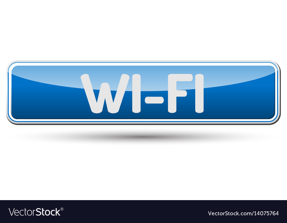 Wi-fi - abstract beautiful button with text
