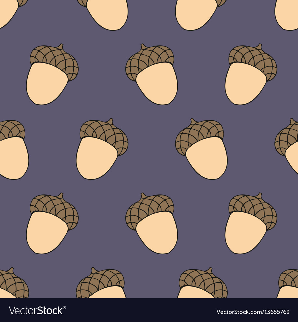 Acorns seamless pattern for your design