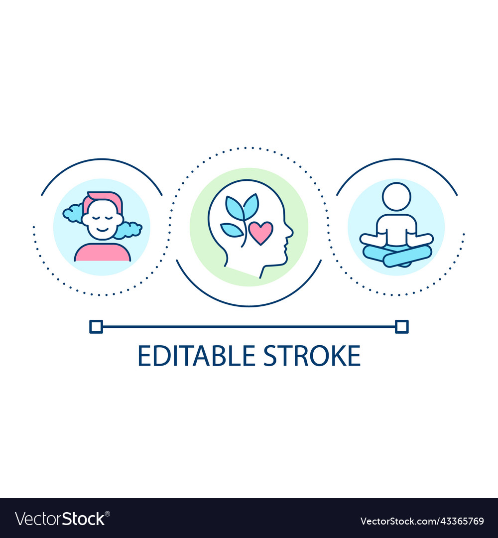 Calmness & Wellbeing Loop Icon