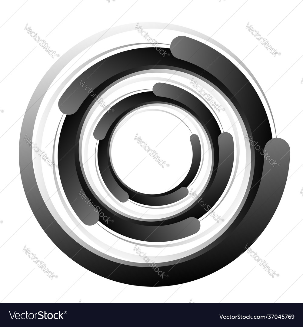 Cyclical circle helix volute element concentric Vector Image Cyclical circle helix volute element concentric