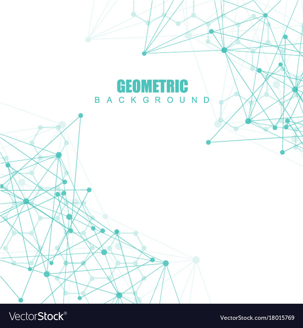 Geometric abstract background with connected line