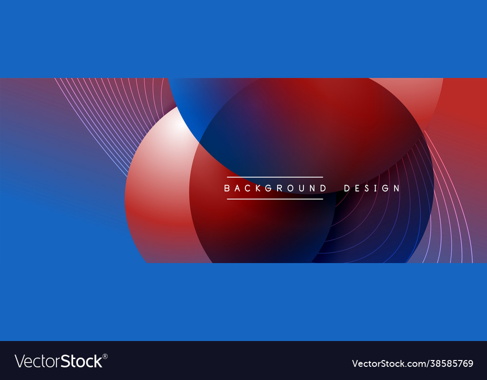 Gradient circles with shadows techno vector image Gradient circles with shadows techno