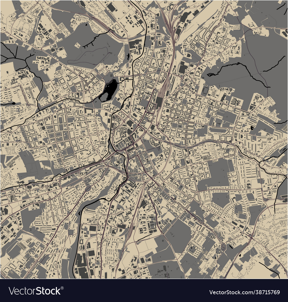 Map city chemnitz germany