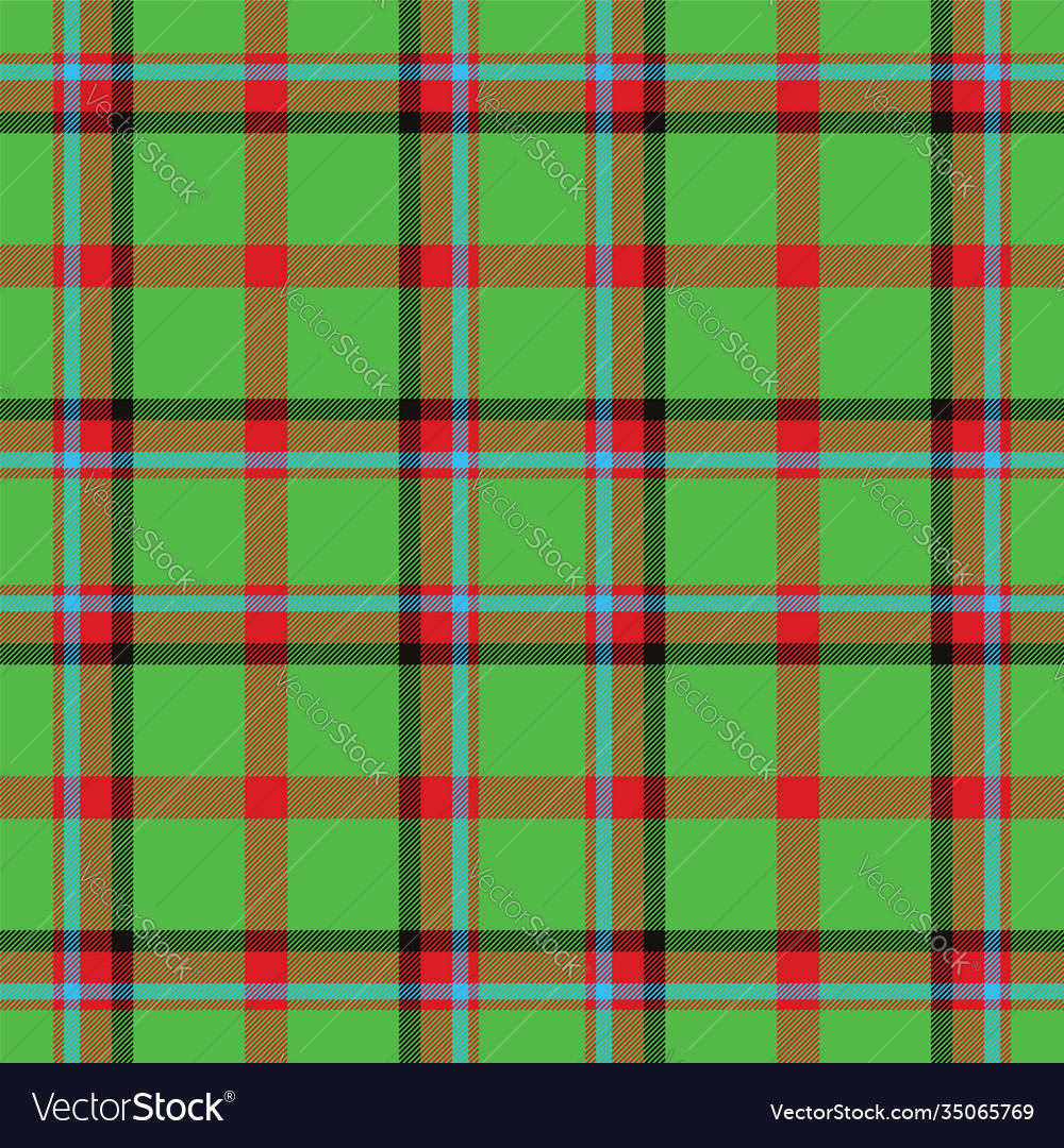 Plaid pattern seamless check fabric texture Vector Image