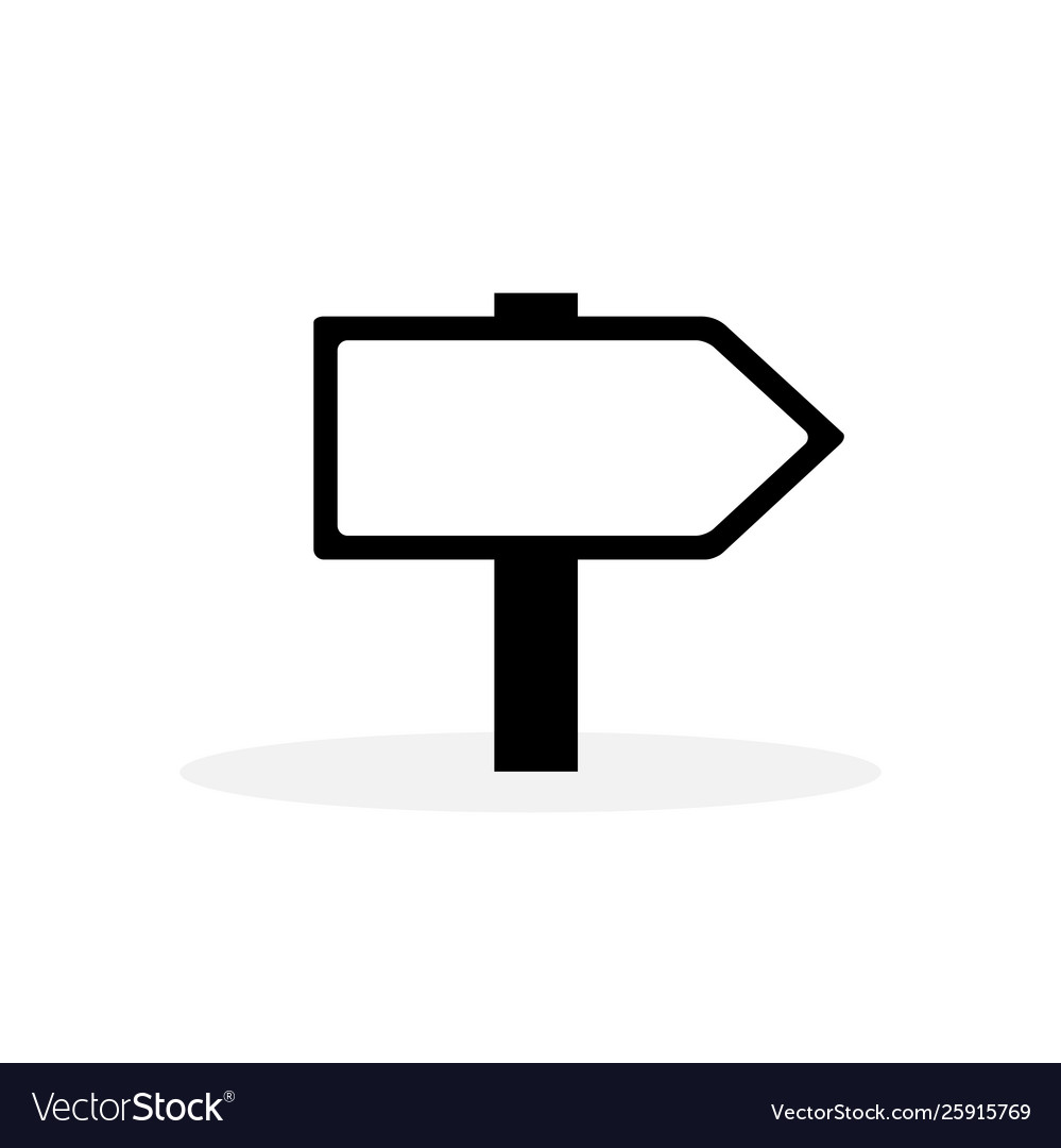Signpost icon in flat style for apps ui websites Vector Image Signpost icon in flat style for apps ui websites
