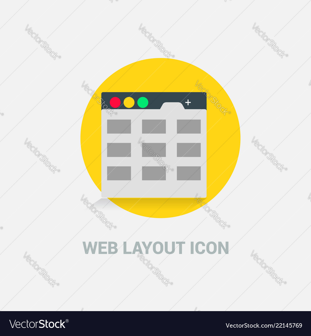 Web layout icon design
