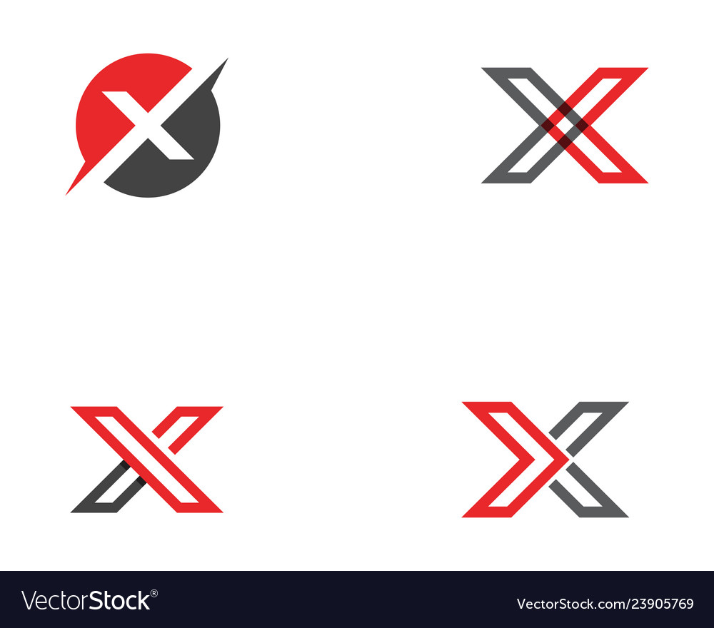 X letter logo template icon