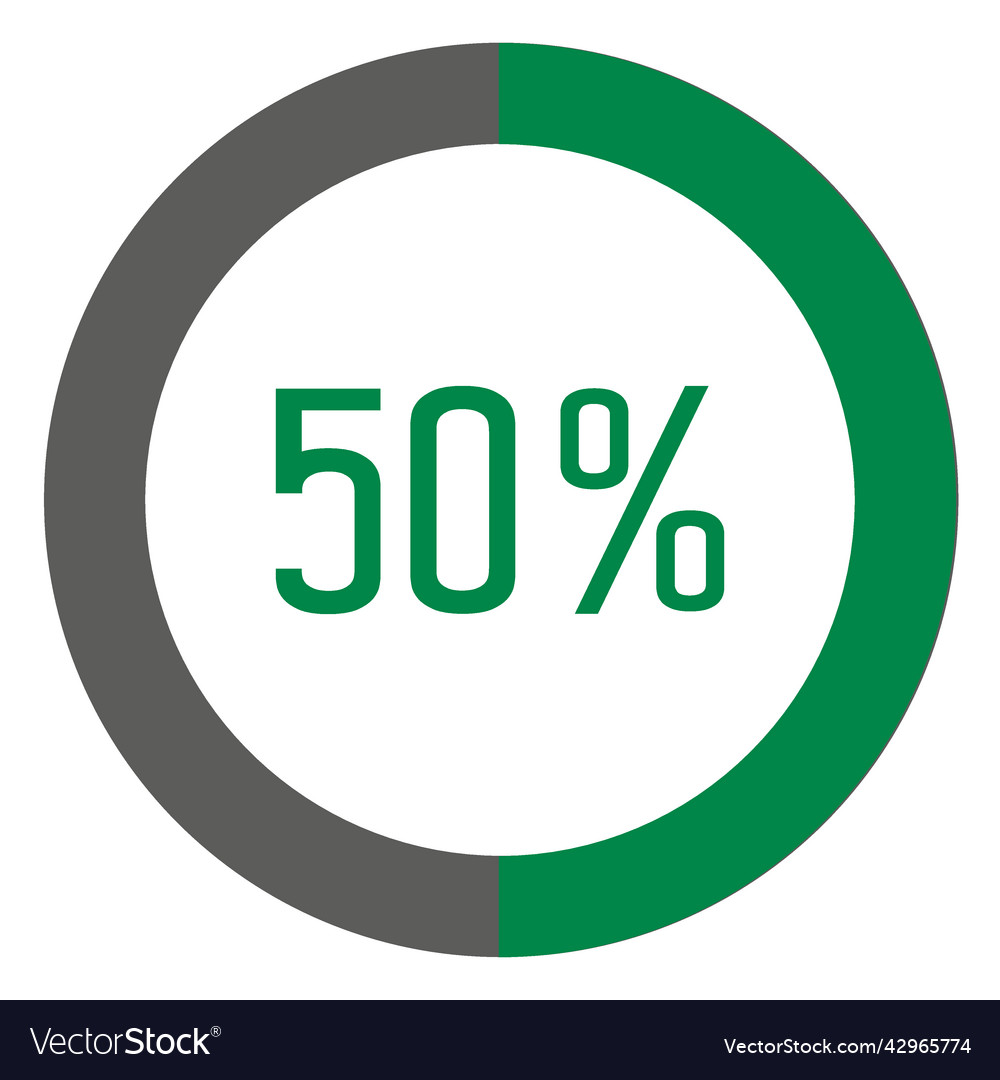 50 percent progress circle