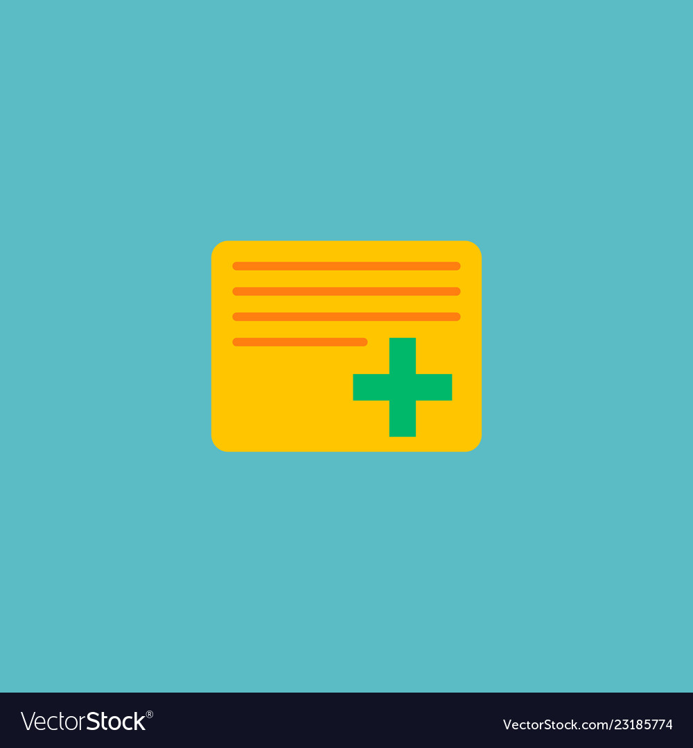 Add task icon flat element Vector Image Add task icon flat element