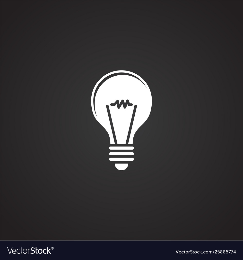 Bulb icon on background for graphic and web design vector image Bulb icon on background for graphic and web design