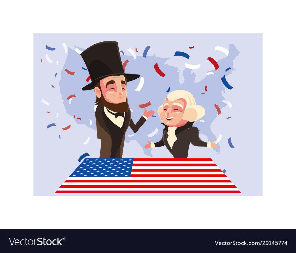 Cartoon presidents george washington Royalty Free Vector