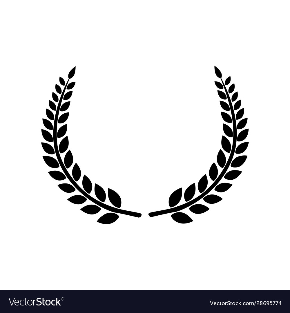 Circular laurel foliate icon Royalty Free Vector Image