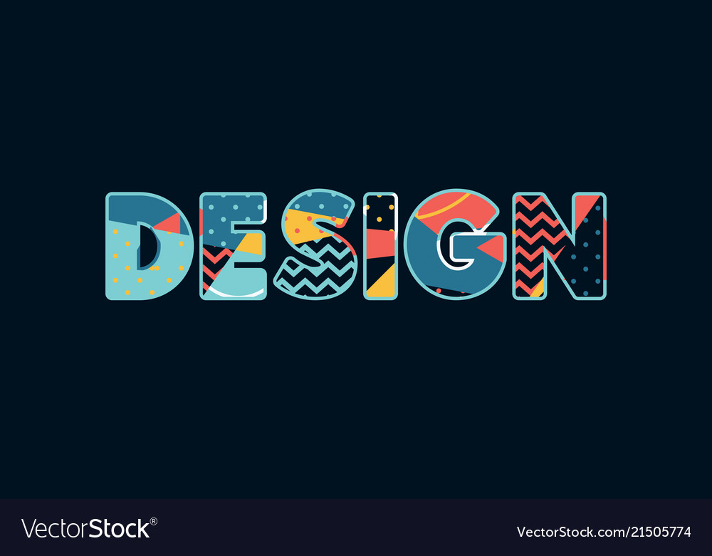 Design concept word art Royalty Free Vector Image