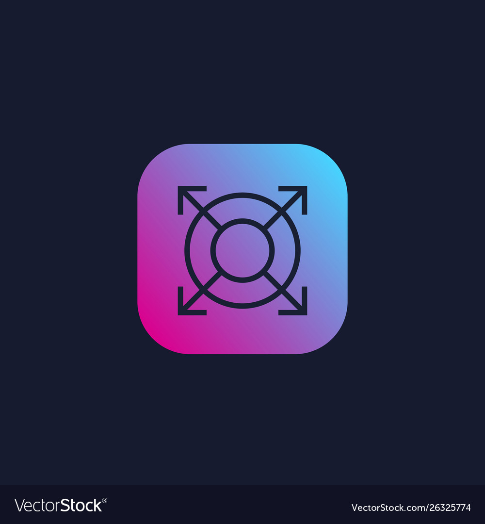 Expand increase linear icon for apps and web
