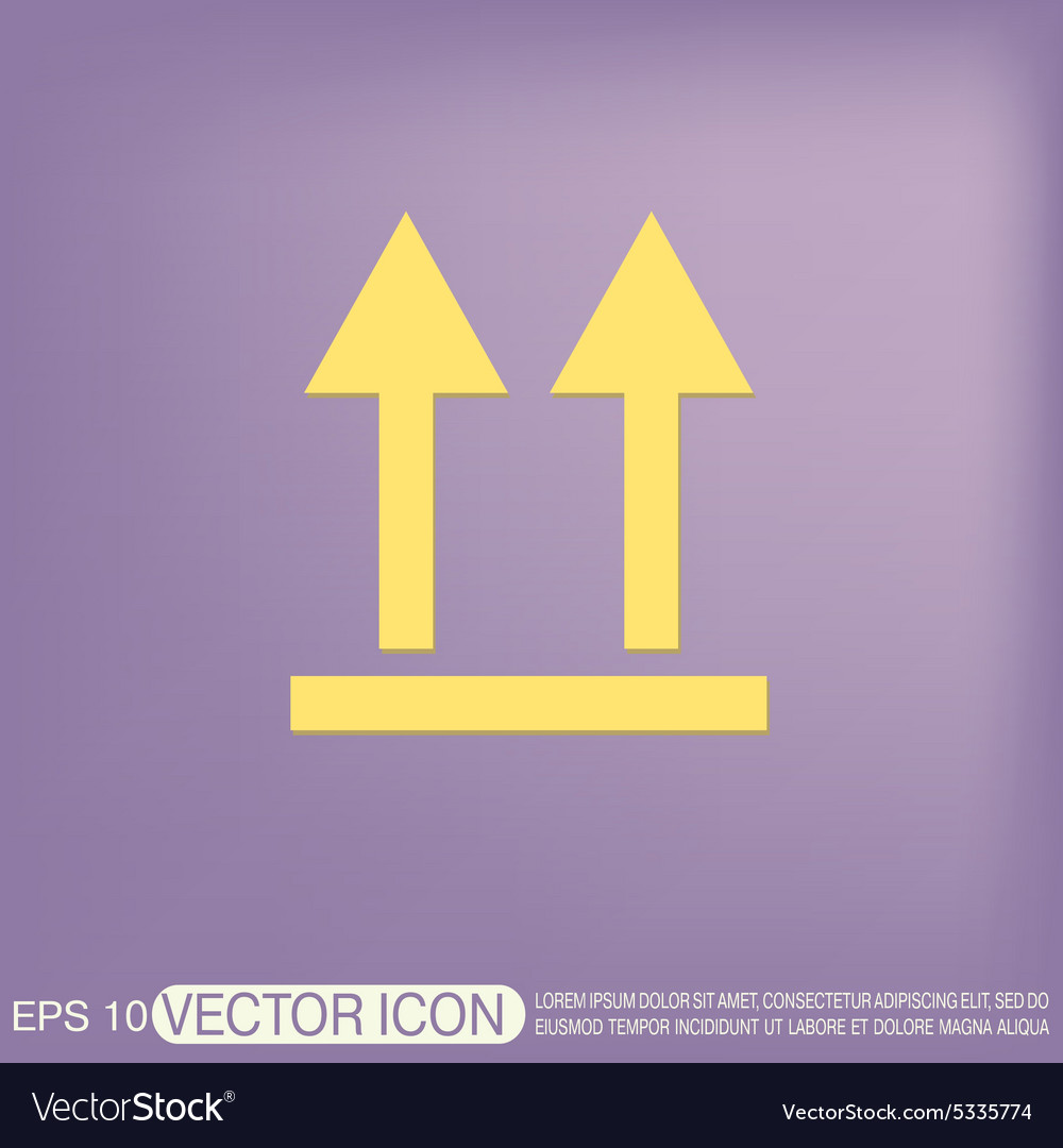 Fragile symbol arrow up logistic icon