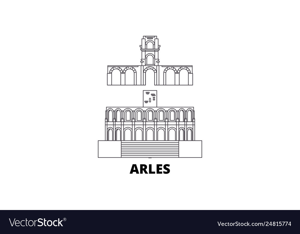 Frankreich Arles Linie Reise Skyline-Set