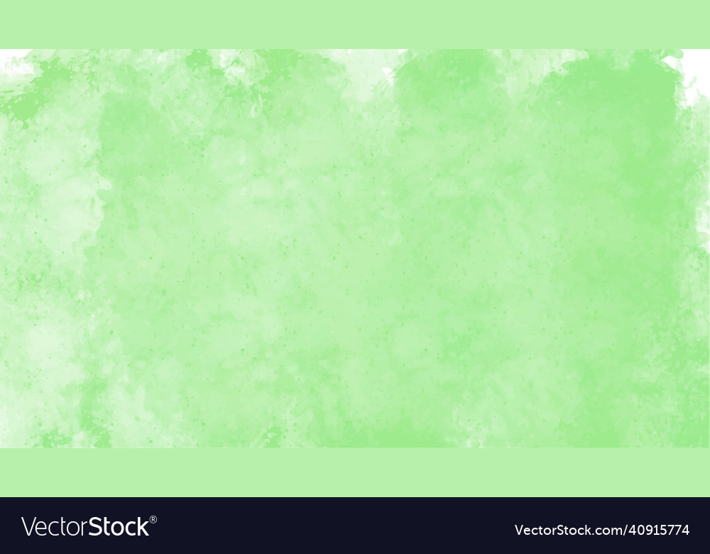 Green watercolor background for your design Vector Image Green watercolor background for your design