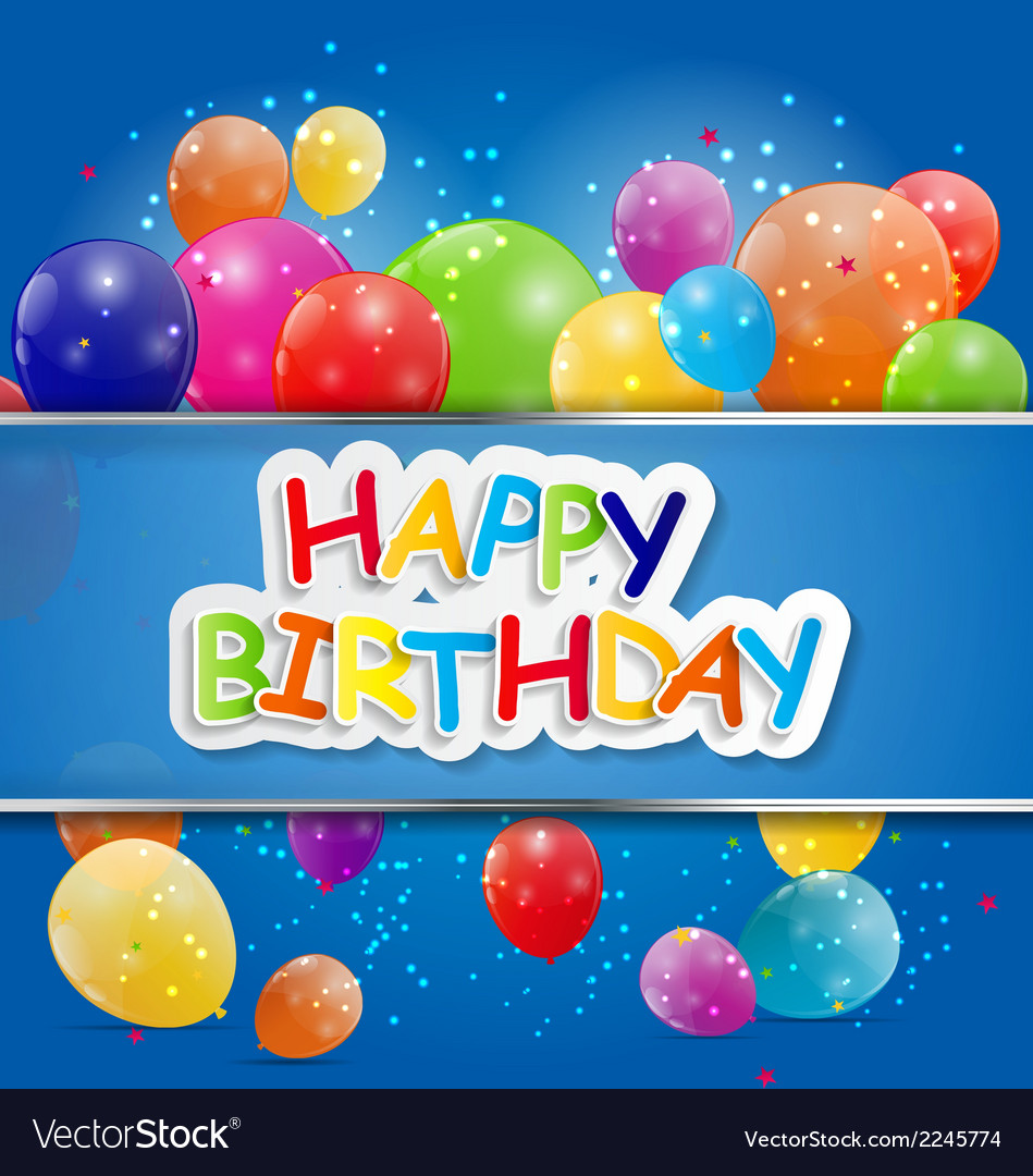 Happy Birthday Card Royalty Free Vector Image - Vectorstock