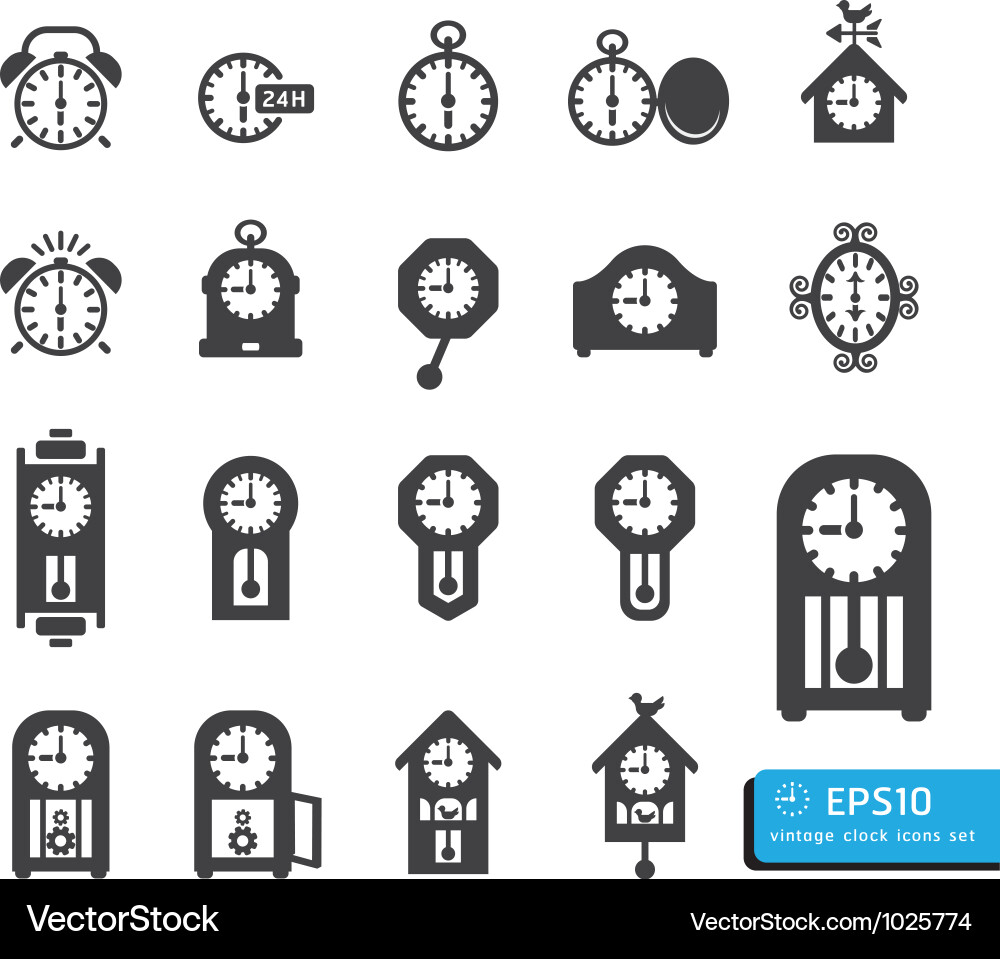 Icon clock Royalty Free Vector Image - VectorStock