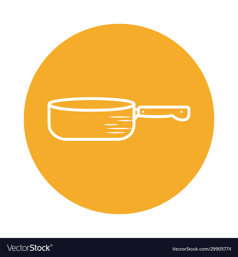 Isolated cook pan block style icon design
