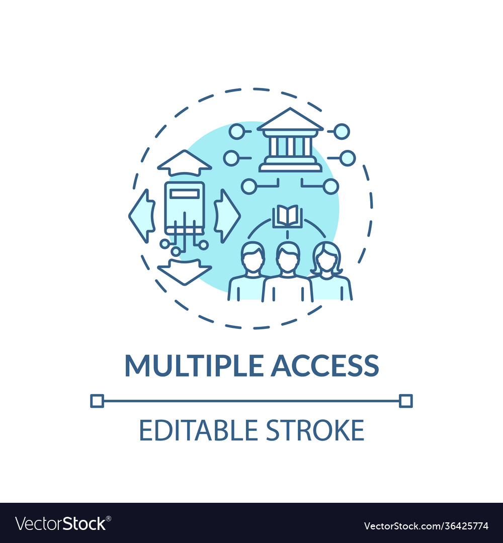 Multiple access concept icon vector image Multiple access concept icon