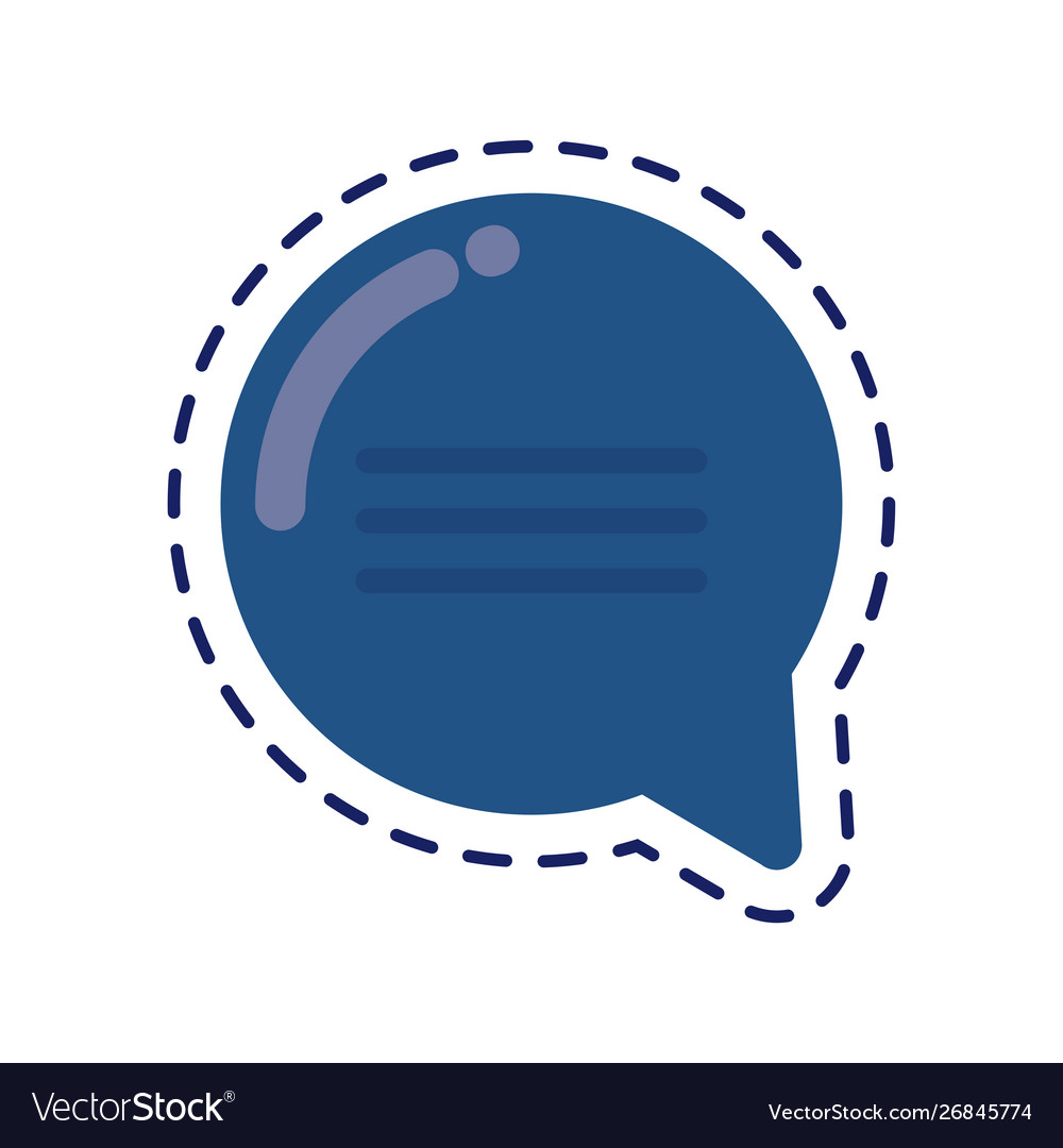 Patch speech bubble message isolated icon