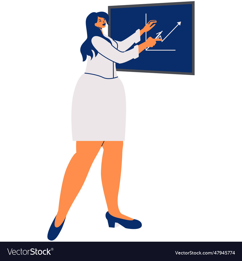 Post secondary teacher woman Royalty Free Vector Image