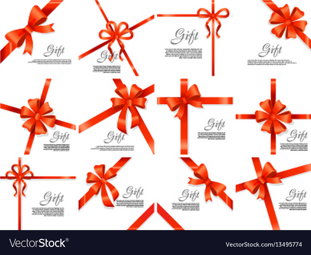 Red Ribbon Gift Bow with Petals