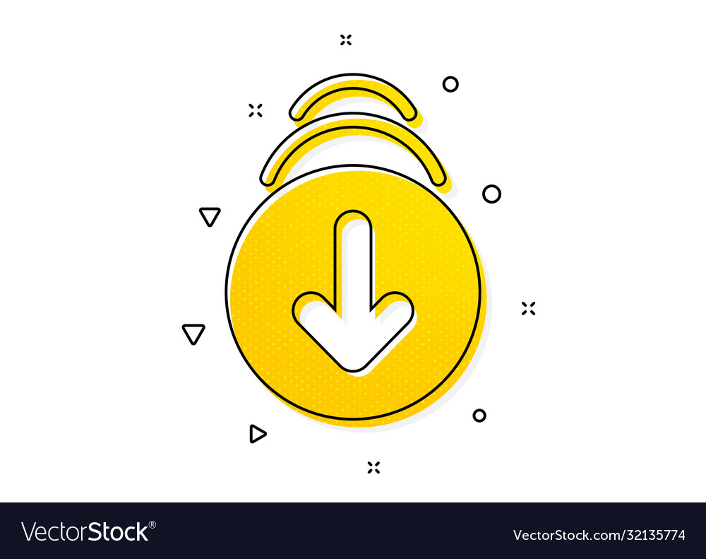 Scroll down arrow icon scrolling screen sign