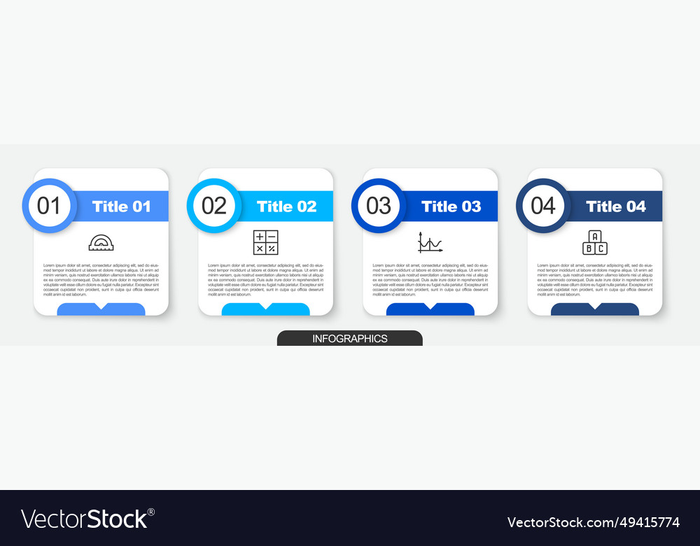 Set line protractor calculator graph schedule vector image Set line protractor calculator graph schedule
